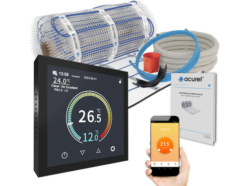 Mata grzewcza Acurel AC-MAT 1m² szer. 50cm 160W/m² z termostatem WiFi AD001WE WIFI