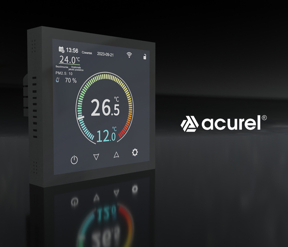 Termostat elektroniczny programowalny AC-TE001B-WIFI POLSKIE MENU
